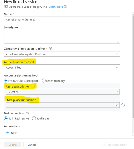 Create Linked Service